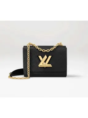 24 Years Women s Twist PM Chain Mini Bag Cross Black Gold 21119