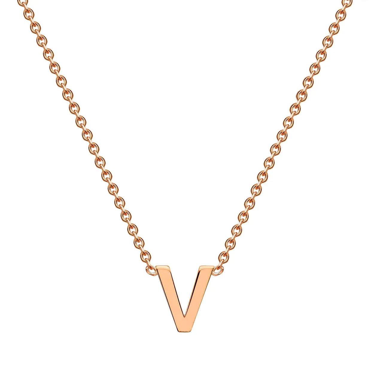 9K Gold 'V' Initial Necklace - 1.19.0171