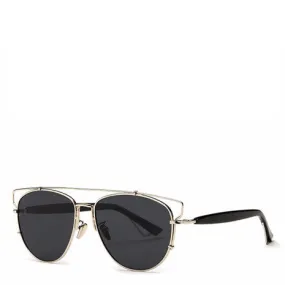 Alessa Aviator Sunglasses - Black Silver