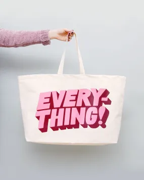 Alphabet Bags | Everything Tote Bags | Natural & Pink
