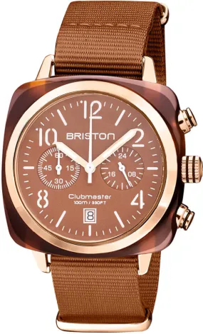 BRIS Watch Clubmaster Classic Chronograph Terracotta Caramel