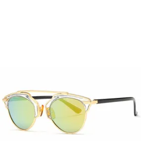 Butterfly Rimmed Sunglasses - Gold
