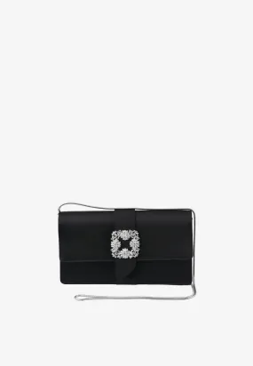 Capri Satin Clutch with CLC Crystal Buckle