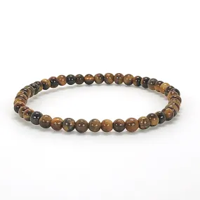 Men's Tiger Eye 4mm Gemstone Bracelet