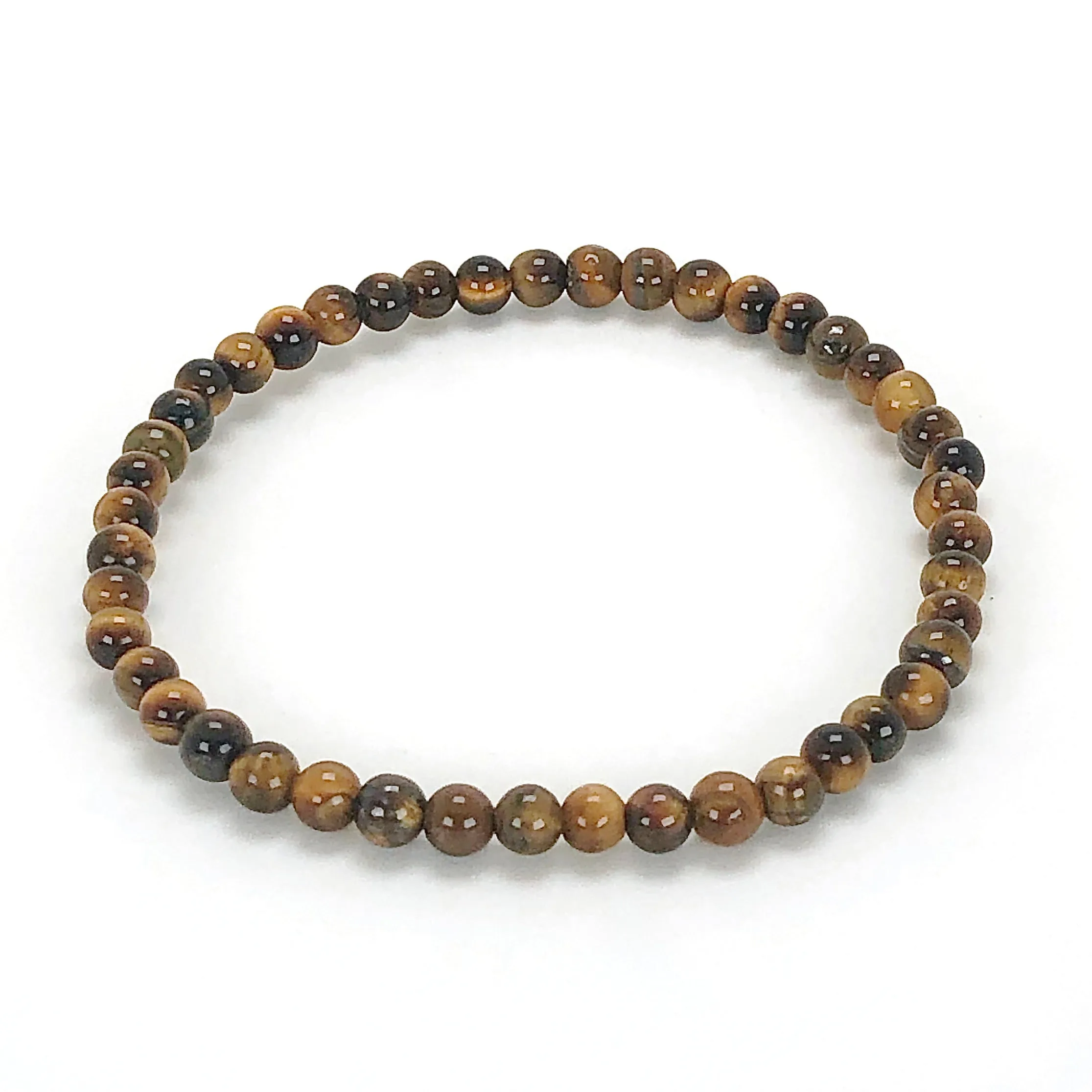 Men's Tiger Eye 4mm Gemstone Bracelet