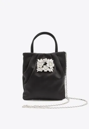Micro Drape Satin Top Handle Bag
