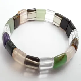 Multi Gemstones Double Drill Bracelet Size Approx 11x15mm Length 7.5"