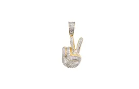 Peace Sign Diamond Pendant