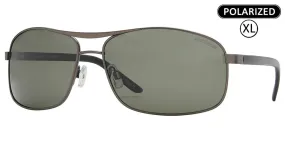PL 3940 - Men's Big and Tall XL Oversized Rectangular Polarized Metal Sunglasses