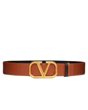 Reversible Belt in Beige and Black