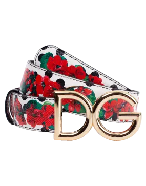 Reversible Print Leather Belt
