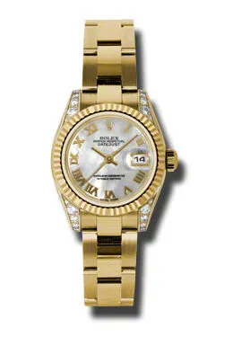 Rolex Lady Datejust 26 Mother of Pearl Dial 18K Yellow Gold Oyster Bracelet Automatic Watch 179238MRO