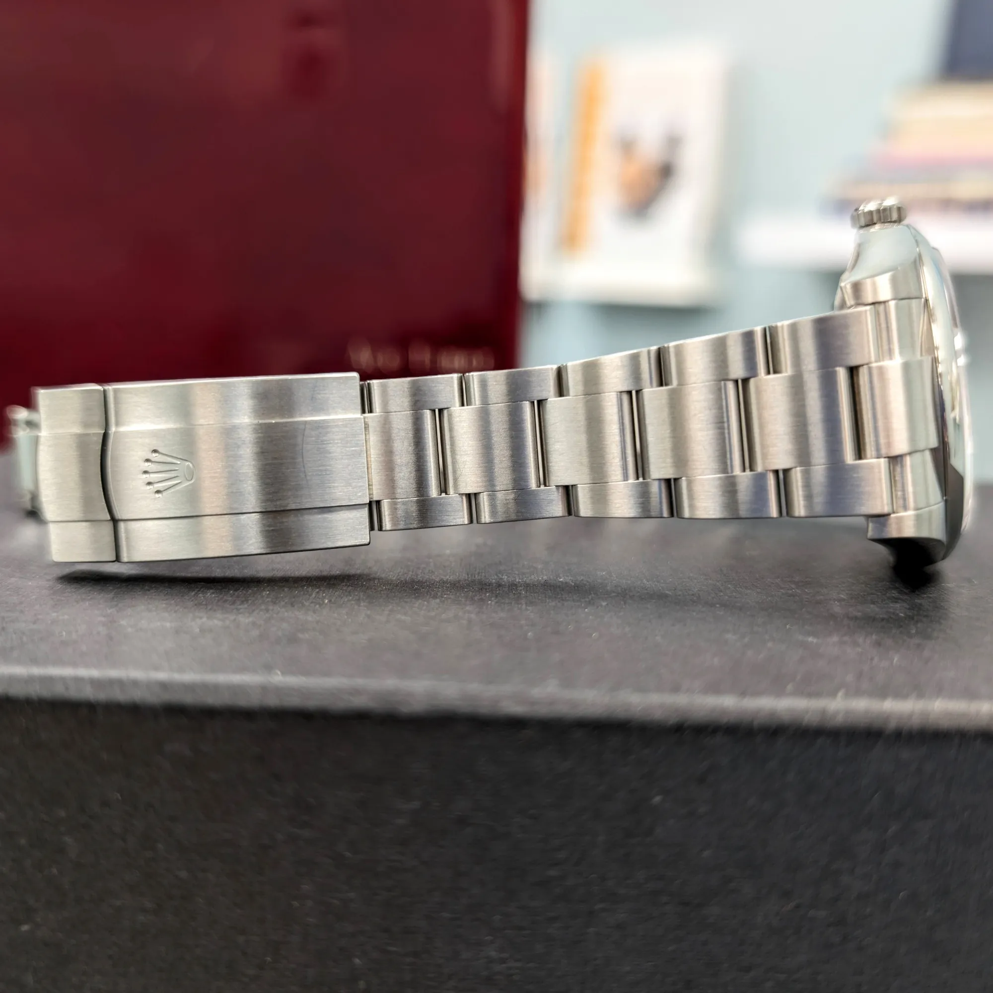 ROLEX Oyster Perpetual 39mm Ref. 114300 Blue Dial Superlative Chronometer Officially Certified Watch
