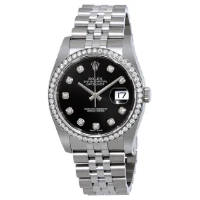 Rolex Oyster Perpetual Datejust 36 Black Dial Stainless Steel Jubilee Bracelet Automatic Ladies Watch 116244BKDJ
