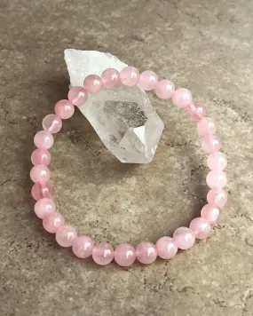 Rose Quartz 6mm Gemstone Bracelet
