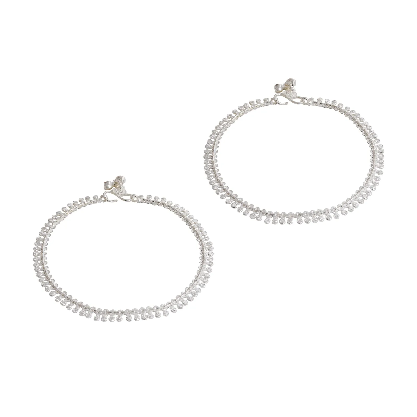 Teejh Ireen Silver Anklets