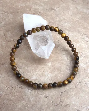 Tiger Eye 4mm Gemstone Bracelet