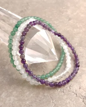 Tranquility 4mm Gemstone Bracelet Set