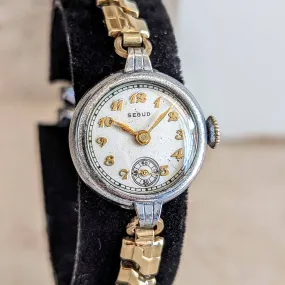 Vintage SEGUD Ladies Watch Bracelet 7 Jewels Swiss Made Mechanical Wristwatch
